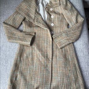 Long tweed fitted jacket